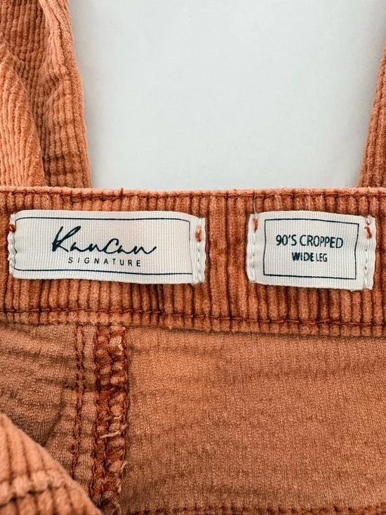KanCan Retail $90 90s Cropped Wide Leg Corduroy Cargo Pants Sz 24 Sherry - Picture 6 of 14